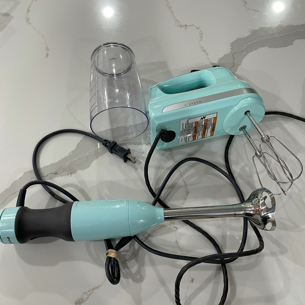 KitchenAid Aqua Hand Mixer and Blender Set